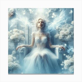 Angel In The Throne Canvas Print