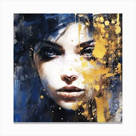 Woman With Blue Eyes Canvas Print