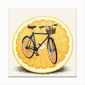 Orange Bicycle 22 Canvas Print