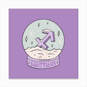 Sagittarius Snow Globe Canvas Print