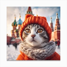 Cute Cat Takes A Selfie 12 Canvas Print