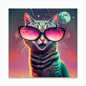 Cat With Sunglasses 1 Canvas Print