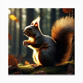 Squirrel In The Forest 324 Canvas Print