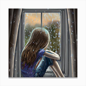Rainy Day Blues Canvas Print