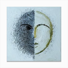 Moon And The Face Canvas Print