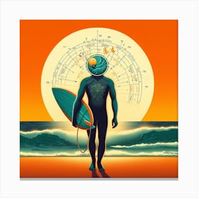 Astrologer Surfer Canvas Print