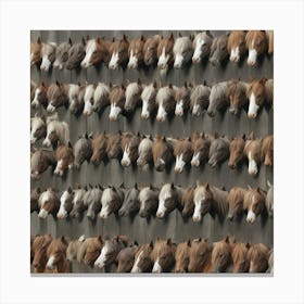 Horses On A Wall Canvas Print