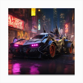Igiracer Painting 3d Batman Next To Batmobile In Apocalyptic Ne 761a1702 B8cb 45fd Aaaf 555bab85c5c9 Canvas Print