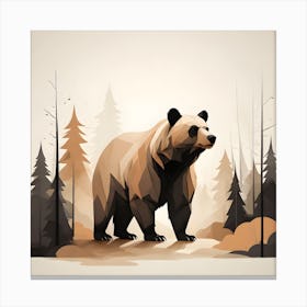 Bear In The Forest Canvas Print