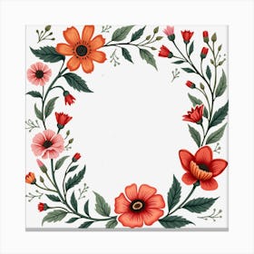 Floral Wreath 2 Canvas Print