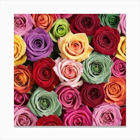 Colorful Roses 18 Canvas Print