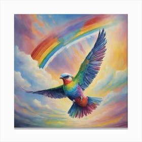 Rainbow Parrot Canvas Print