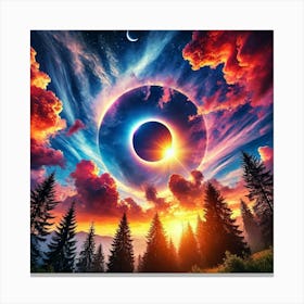 Solar Eclipse AI Canvas Print