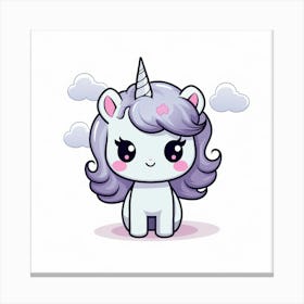 Cute Unicorn 124 Canvas Print