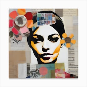 Collage - Portrait Of A Woman Canvas Print