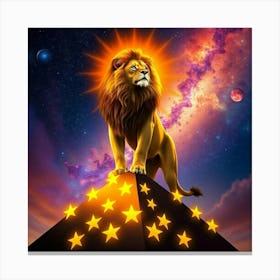 Lion In The Sky 6 Canvas Print