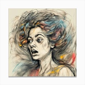 Woman'S Face Canvas Print