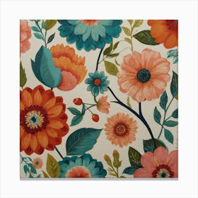 Blooms Canvas Wall Decor 3 Canvas Print