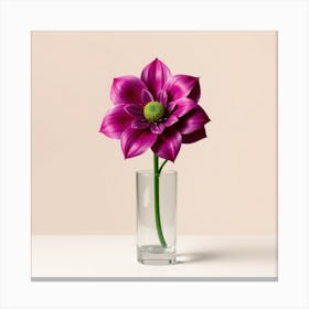 Dahlia In A Vase Canvas Print