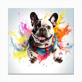 Frenchie Cute Art By Csaba Fikker 031 Canvas Print