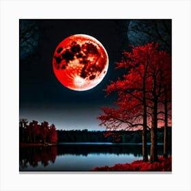 Luna roja Canvas Print