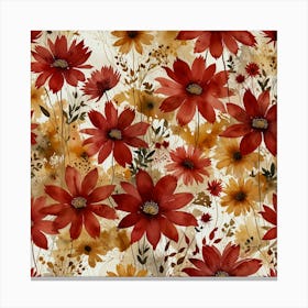 Red Daisies 1 Canvas Print