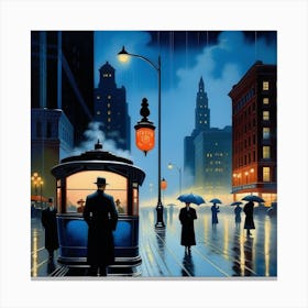 Night On The Street Canvas Print