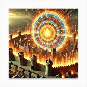 Celestial Firewall Fortifications Canvas Print