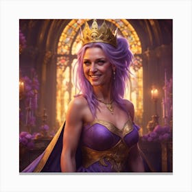 Princess In Purple Canvas Print