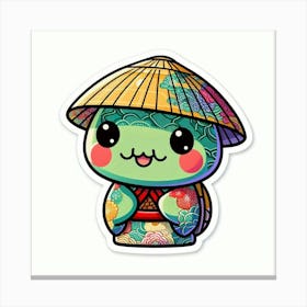 Cute Japanese Turtle Canvas Print