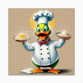 Chef Duck 27 Canvas Print