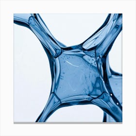 Close Up Of A Blue Glass Canvas Print