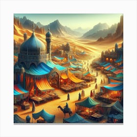 Market in the Desert Canvas Print