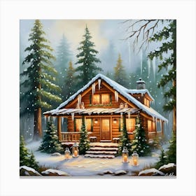 Cabin In The Woods 2 Canvas Print