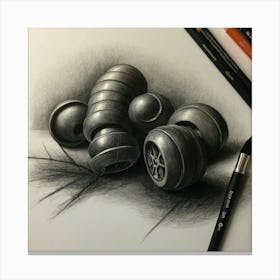 Pencil Drawing Canvas Print