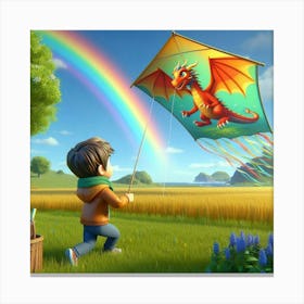 Rainbow Kite 3 Canvas Print