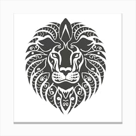 Tribal Lion Head Canvas Print