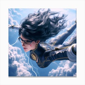 Bayonetta Skydiving Canvas Print