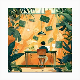 Mail Illustration Canvas Print