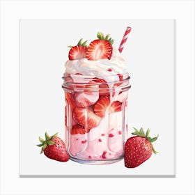 Strawberry Milkshake 5 Canvas Print