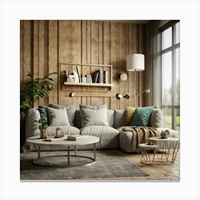 Modern Living Room 3 Canvas Print