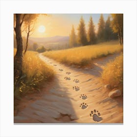 Paw Prints Adventure Canvas Print