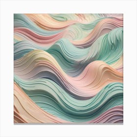 Pastel Wavy Waves Canvas Print