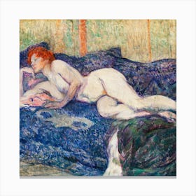 Nude On A Bed Canvas Print