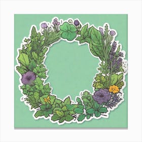 Wreath Of Herbs 1 Canvas Print