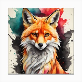 Fox Painting Canvas Print