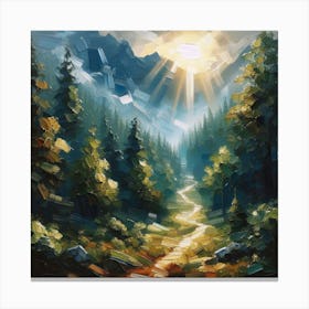 Path In The Woods 1 Canvas Print