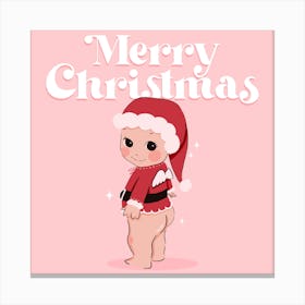 Santa Baby - Cute Kawaii Christmas Canvas Print