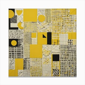 'Yellow Squares' Canvas Print