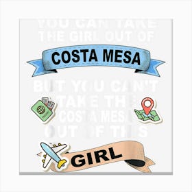 Girl From Costa Mesa City Canvas Print